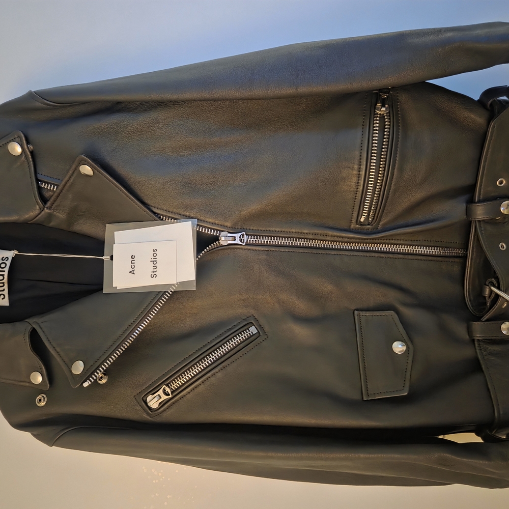 Acne Studios Green Leather Jacket